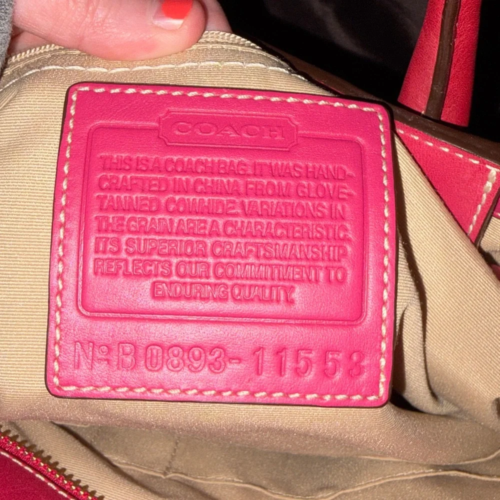Coach Madeline bag - pink with tan bow - Picture 3 of 17